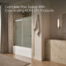 KOHLER K-706004-D3 Levity Sliding bath door, 62" H x 56-5/8 - 59-5/8" W, with 1/4" thick Frosted glass, matte nickel - view 5