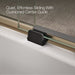 KOHLER K-706006-D3 Levity Sliding bath door, 59-3/4" H x 56-5/8 - 59-5/8" W, with 1/4" thick Frosted glass, anodized...