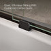KOHLER K-706006-L Levity Sliding bath door, 59-3/4" H x 56-5/8 - 59-5/8" W, with 1/4" thick Crystal Clear glass, anodized...