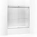 KOHLER K-706006-L Levity Sliding bath door, 59-3/4" H x 56-5/8 - 59-5/8" W, with 1/4" thick Crystal Clear glass, bright...