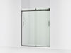 KOHLER K-706009-L Levity Sliding shower door, 74" H x 56-5/8 - 59-5/8" W, with 1/4" thick Crystal Clear glass, anodized...