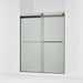 KOHLER K-706015-D3 Levity Sliding shower door, 74" H x 56-5/8 - 59-5/8" W, with 1/4" thick Frosted glass, matte black