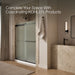KOHLER K-706015-D3 Levity Sliding shower door, 74" H x 56-5/8 - 59-5/8" W, with 1/4" thick Frosted glass, matte black -...