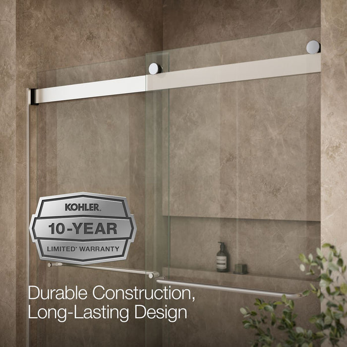 KOHLER K-706015-L Levity 74" H sliding shower door with 1/4"-thick glass
