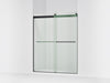 KOHLER K-706015-L Levity 74" H sliding shower door with 1/4"-thick glass, matte black