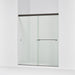 KOHLER K-707200-L Revel Sliding shower door, 70" H x 56-5/8 - 59-5/8" W, with 1/4" thick Crystal Clear glass, anodized...