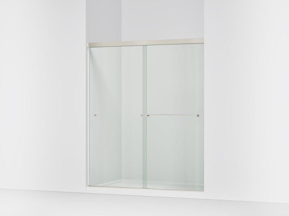 KOHLER K-707201-L Revel Sliding shower door, 70" H x 56-5/8 - 59-5/8" W, with 5/16" thick Crystal Clear glass, anodized...