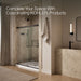 KOHLER K-707201-L Revel Sliding shower door, 70" H x 56-5/8 - 59-5/8" W, with 5/16" thick Crystal Clear glass, anodized...