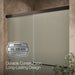 KOHLER K-707206-D3 Revel Sliding shower door, 76" H x 56-5/8 - 59-5/8" W, with 5/16" thick Frosted glass, anodized dark...