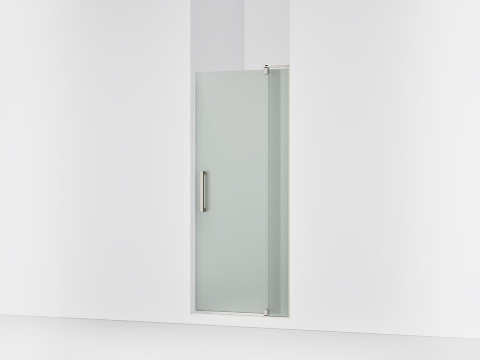 KOHLER K-707500-D3 Revel Pivot shower door, 70" H x 27-5/16 - 31-1/8" W, with 1/4" thick Frosted glass, anodized brushed...