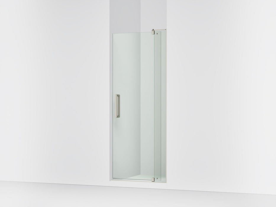 KOHLER K-707516-L Revel Pivot shower door, 74" H x 31-1/8 - 36" W, with 5/16" thick Crystal Clear glass, anodized brushed...