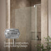 KOHLER K-707546-L Revel Pivot shower door, 74" H x 39-1/8 - 44" W, with 5/16" thick Crystal Clear glass, bright polished...