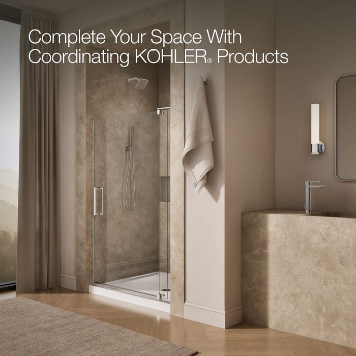 KOHLER K-707551-L Revel 70" H pivot shower door with 5/16"-thick glass, bright polished silver - view 5