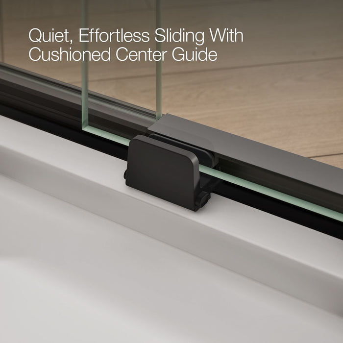 KOHLER K-707607-6D3 Elate Sliding shower door, 70-1/2" H x 50-1/4 - 53-5/8" W, with 1/4" thick Frosted glass, matte black...