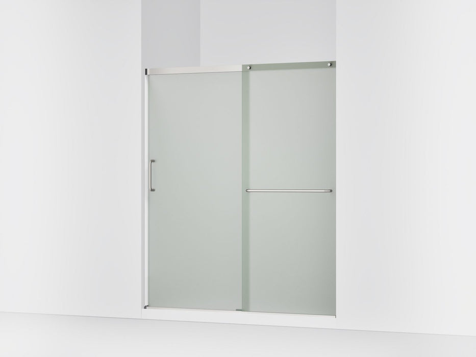 KOHLER K-707608-6D3 Elate Sliding shower door, 70-1/2" H x 56-1/4 - 59-5/8" W, with 1/4" thick Frosted glass, matte nickel