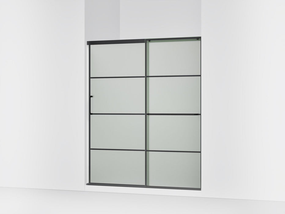 KOHLER K-707608-6G80 Elate Sliding shower door, 70-1/2" H x 56-1/4 - 59-5/8" W, with 1/4" thick Frosted glass with...