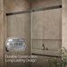 KOHLER K-707608-6L Elate Sliding shower door, 70-1/2" H x 56-1/4 - 59-5/8" W, with 1/4" thick Crystal Clear glass, matte...