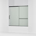 KOHLER K-707609-6D3 Elate Sliding bath door, 56-3/4" H x 56-1/4 - 59-5/8" W, with 1/4" thick Frosted glass, matte black