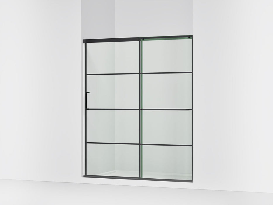 KOHLER K-707616-8G79 Elate Sliding shower door, 75-1/2" H x 62-1/4 - 65-5/8" W, with heavy 5/16" thick Crystal Clear...