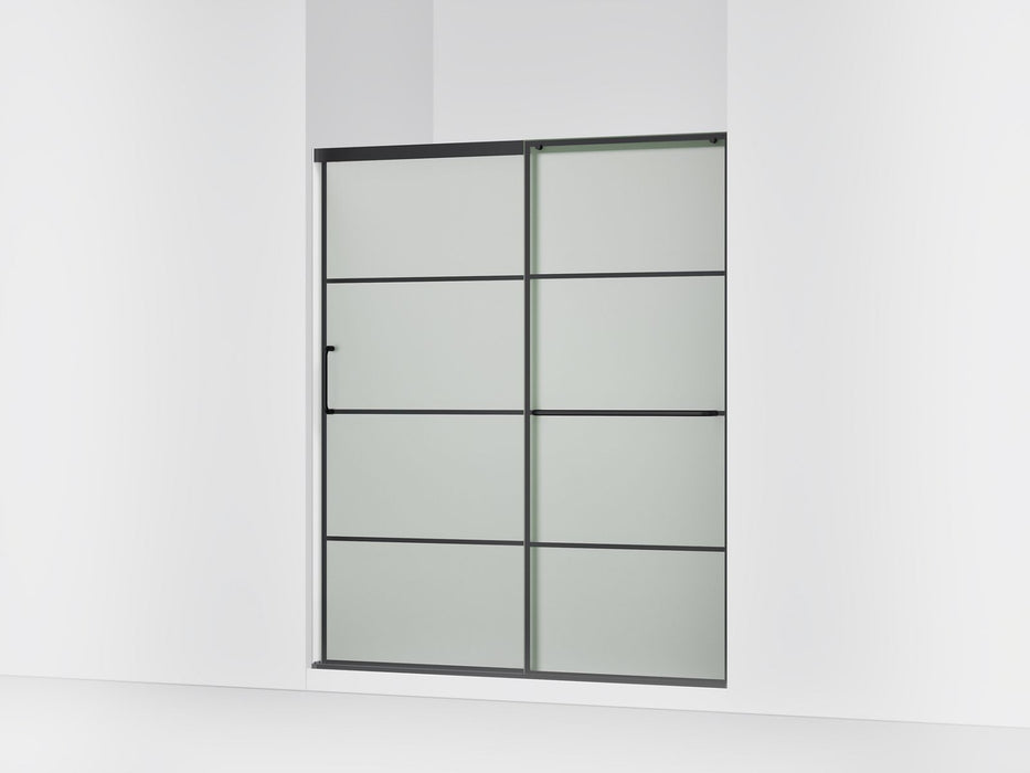 KOHLER K-707616-8G80 Elate Sliding shower door, 75-1/2" H x 62-1/4 - 65-5/8" W, with heavy 5/16" thick Frosted glass with...