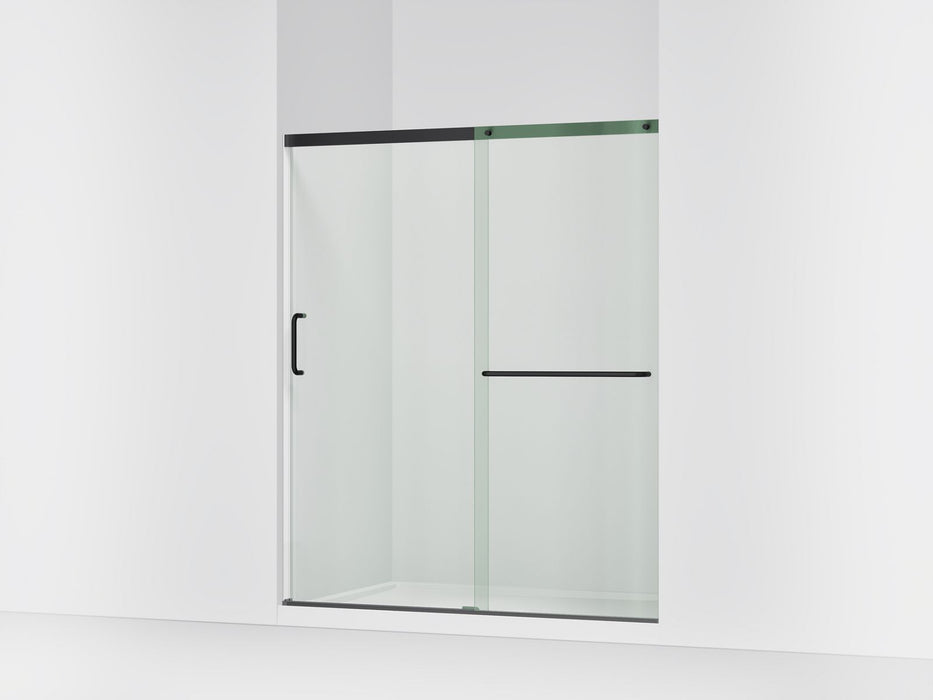 KOHLER K-707616-8L Elate Sliding shower door, 75-1/2" H x 62-1/4 - 65-5/8" W, with heavy 5/16" thick Crystal Clear glass,...