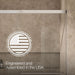 KOHLER K-707618-8L Elate Sliding bath door, 56-3/4" H x 56-1/4 - 59-5/8" W with heavy 5/16" thick Crystal Clear glass,...