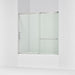 KOHLER K-707618-8L Elate Sliding bath door, 56-3/4" H x 56-1/4 - 59-5/8" W with heavy 5/16" thick Crystal Clear glass,...