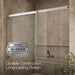 KOHLER K-707618-8L Elate Sliding bath door, 56-3/4" H x 56-1/4 - 59-5/8" W with heavy 5/16" thick Crystal Clear glass,...