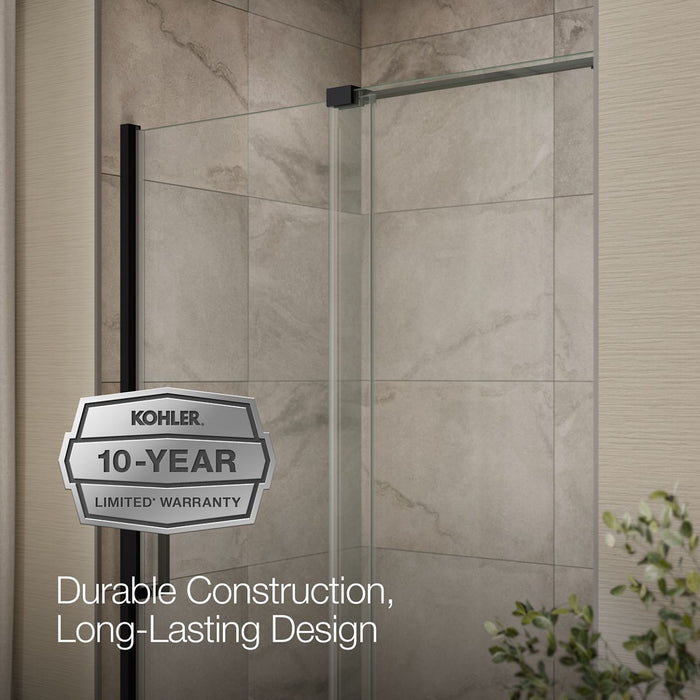 KOHLER K-707622-8L Echelon Sliding shower door, 71-3/4" H x 43-3/4 - 47-3/4" W, with 5/16" thick Crystal Clear glass,...