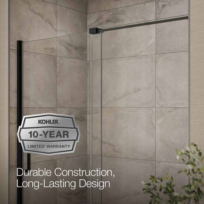 KOHLER K-707623-8L Echelon Sliding bath door, 58-1/4" H x 55-3/4 - 59-3/4" W, with 5/16" thick Crystal Clear glass, matte...