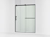 KOHLER K-709081-10L Rely 77" H sliding shower door with 3/8"-thick glass, matte black