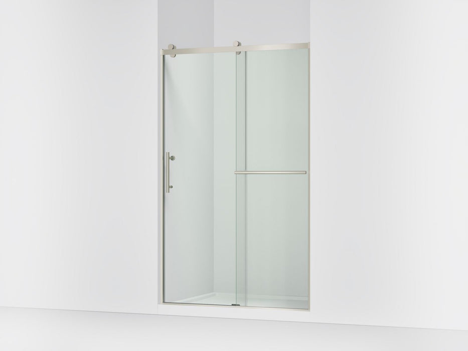 KOHLER K-709082-10L Rely 77" H sliding shower door with 3/8"-thick glass, anodized brushed nickel