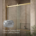 KOHLER K-709082-10L Rely 77" H sliding shower door with 3/8"-thick glass, vibrant brushed moderne brass - view 2