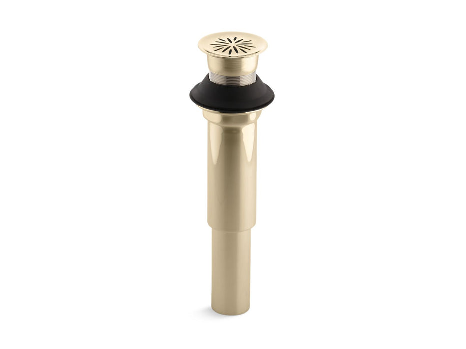 KOHLER K-7107 Decorative grid drain without overflow, vibrant french gold