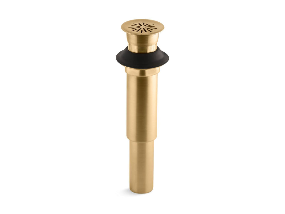 KOHLER K-7107 Decorative grid drain without overflow, vibrant moderne brushed gold