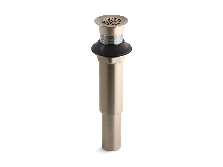 KOHLER K-7108 Decorative grid drain without overflow, vibrant brushed bronze