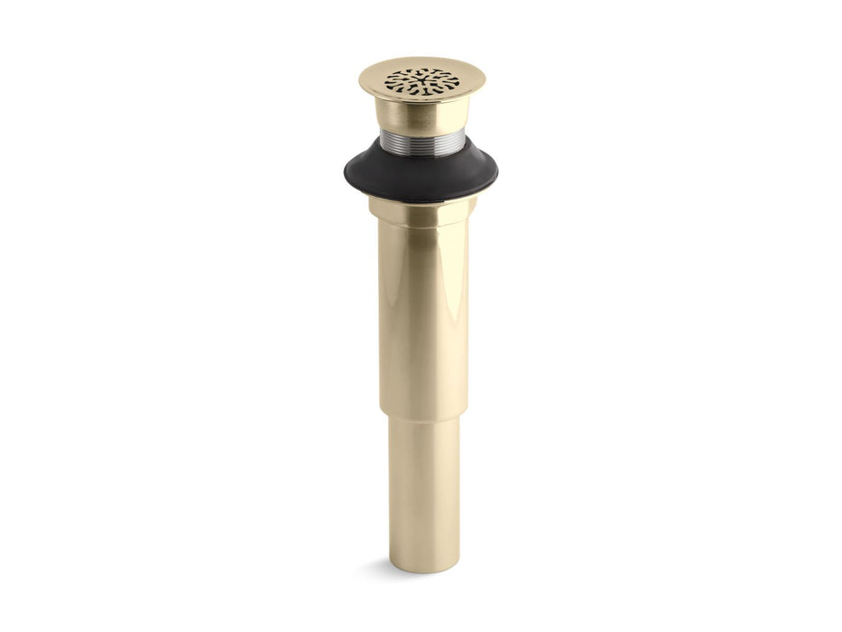 KOHLER K-7108 Decorative grid drain without overflow, vibrant french gold