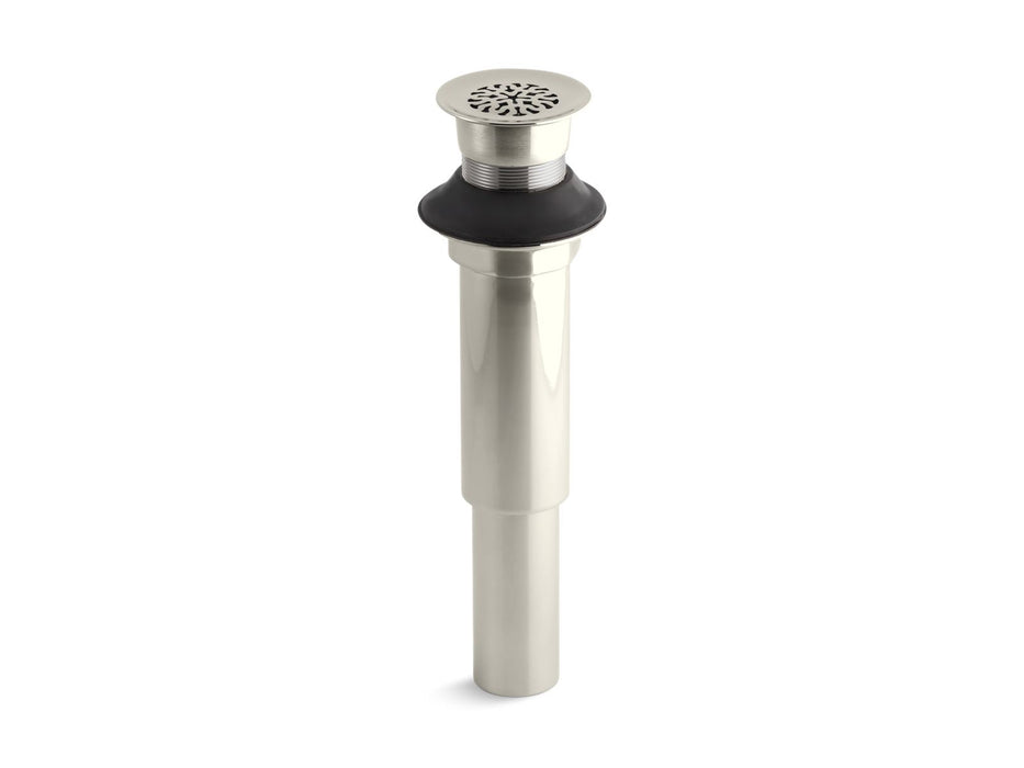 KOHLER K-7108 Decorative grid drain without overflow, vibrant polished nickel