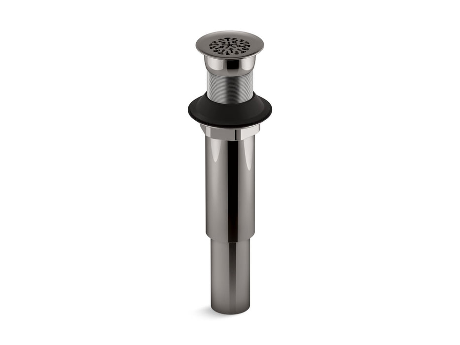 KOHLER K-7108 Decorative grid drain without overflow, vibrant titanium