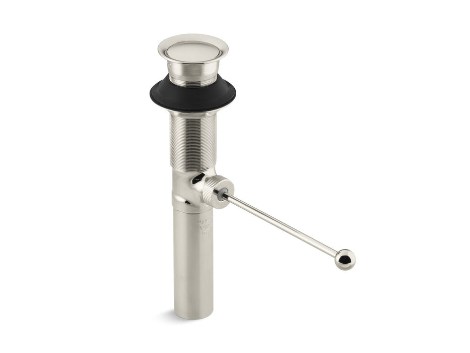 KOHLER K-7114 Premier pop-up drain, exposed, without overflow, vibrant polished nickel