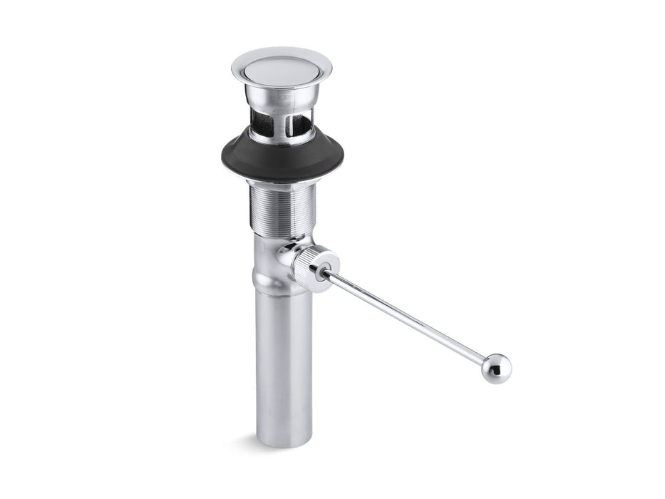 KOHLER K-7114-A Premier pop-up drain, exposed, with overflow, polished chrome