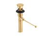 KOHLER K-7114-A Premier pop-up drain, exposed, with overflow, vibrant brushed moderne brass