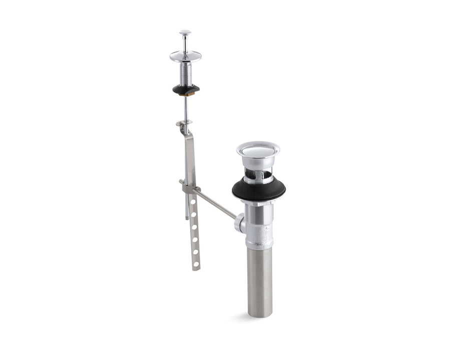KOHLER K-7126 Standard pop-up drain, non-exposed, with lift rod, polished chrome