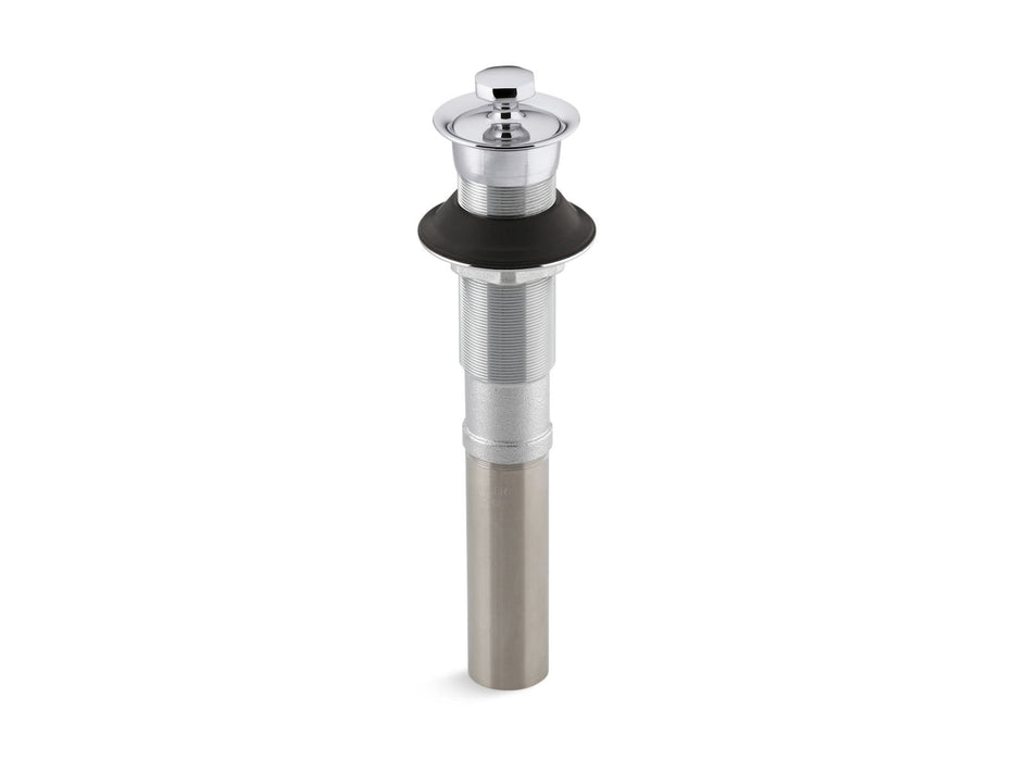 KOHLER K-7127 Bathroom sink drain with non-removable metal stopper and without overflow, polished chrome