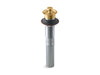 KOHLER K-7127 Bathroom sink drain with non-removable metal stopper and without overflow, vibrant brushed moderne brass