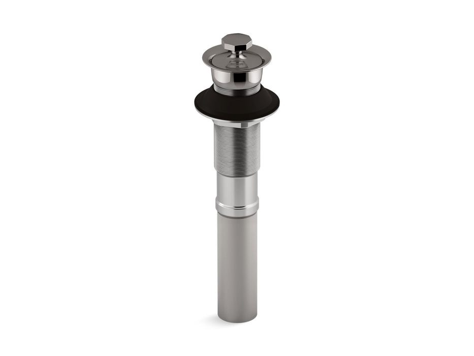 KOHLER K-7127 Bathroom sink drain with non-removable metal stopper and without overflow, vibrant titanium