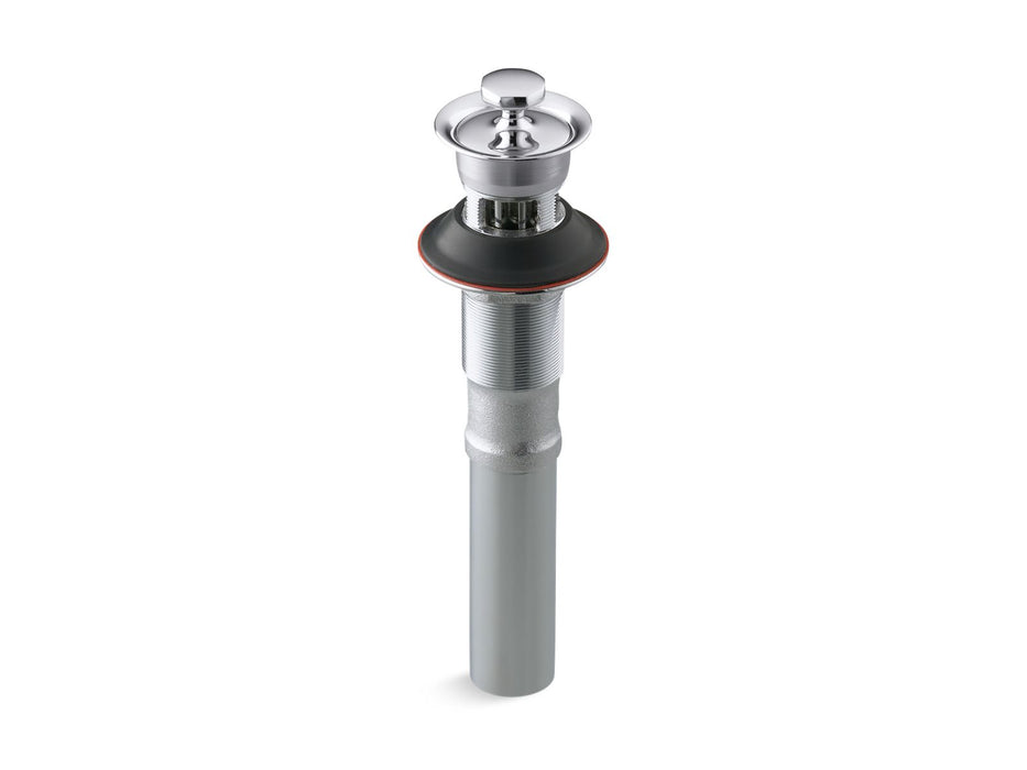 KOHLER K-7127-A Bathroom sink drain with overflow and non-removable metal stopper, polished chrome