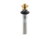 KOHLER K-7127-A Bathroom sink drain with overflow and non-removable metal stopper, vibrant moderne brushed gold