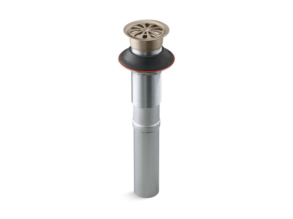KOHLER K-7129 Bathroom sink grid drain without overflow, vibrant brushed bronze