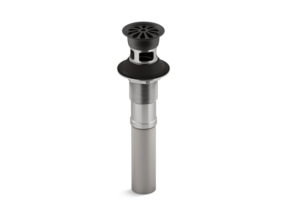 KOHLER K-7129-A Bathroom sink grid drain with overflow, matte black